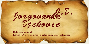 Jorgovanka Đeković vizit kartica
